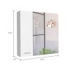 Kenya Medicine Cabinet, Mirror, Double Door, Four Interior Shelves, Black