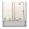 Ozark 24" Medicine Cabinet With Mirror, One Shelf, Black