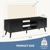 Panel TV cabinet can store black cabinets, suitable for home living room office TV cabinet