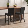 Counter Height Bar Stools Set of 2 with Back and Footrest