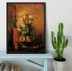 Vase with Carnations and Roses and a Bottle by Van Gogh Framed Print