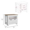 Arlet Kitchen Island Two Door Cabinet and Shelf