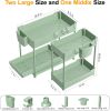 3 Pack Under Sink Organizers, 2-Tier Multi-Use Kitchen and Bathroom Organizers and Storage with Sliding Drawers, Bathroom Cabinet Organizer
