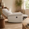 Power Recliner Chair, Modern Teddy Fabric Electric Reclining Sofa