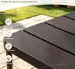Outdoor Adirondack Side Table 18 Inch Slatted Surface for Garden Patio Furniture