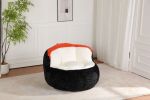 Oversized Bean Bag Chairs,Multicolor Faux Fur Couch Filled with Shredded Sponge,Large Lounger Sofa For Living Room,No Assembly Required