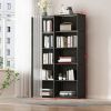 61''H Dustproof 5-Tier Simple Closet Cabinet with Plastic Curtain, 10-Cubby Storage Rack, Shelf Organizer Unit