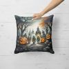 Orcs Spooky Halloween Throw Pillow Machine Washable, Indoor Outdoor Decorative Pillow for Couch, Bed or Patio, 18Hx18W
