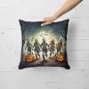 Zombies Spooky Halloween Throw Pillow Machine Washable, Indoor Outdoor Decorative Pillow for Couch, Bed or Patio, 18Hx18W