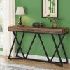140cm Country Style Console Table Wooden Entrance Hall Sofa Table Rustic Farmhouse Decorative Stand for Living Room