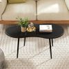 Cloud Shape Coffee Table 39.5 inch Irregular Center Table with Metal Frame