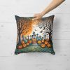 Papel Picado Skeletons Spooky Halloween Throw Pillow Machine Washable, Indoor Outdoor Decorative Pillow for Couch, Bed or Patio, 18Hx18W