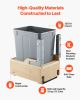 35QT Pullout Waste Container Under Cabinet Kitchen Bin Trash Can Soft Close