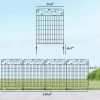 Garden Fence, 4 Pack Steel Fence Panels, 11.5' L x 43" H, Rust-Resistant Decorative Border Flower Edging for Yard, Landscape, Patio, Outdoor Decor