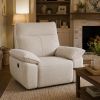 Power Recliner Chair, Modern Teddy Fabric Electric Reclining Sofa