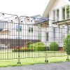 Garden Fence, 4 Pack Steel Fence Panels, 11.5' L x 43" H, Rust-Resistant Decorative Border Flower Edging for Yard, Landscape, Patio, Outdoor Decor