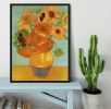 Still Life Vase with Twelve Sunflowers by Van Gogh Framed Print