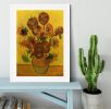 Still Life Vase with Fifteen Sunflowers by Van Gogh Framed Print