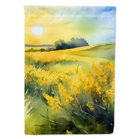 Nebraska Goldenrod in Watercolor House Flag Large Porch Sleeve Pole Decorative Outside Yard Banner Artwork Wall Hanging, Polyester, House Size, Multic (Option: Default)